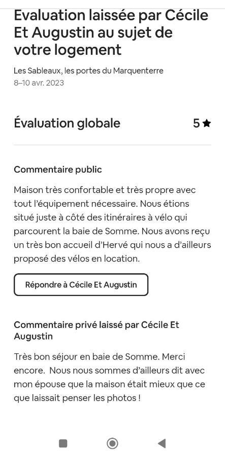 Les Sableaux, Les Portes Du Marquenterre Saint-Quentin-en-Tourmont Exterior foto